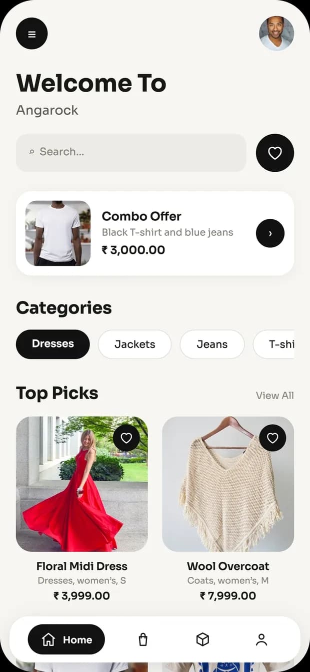 Shopper app — home