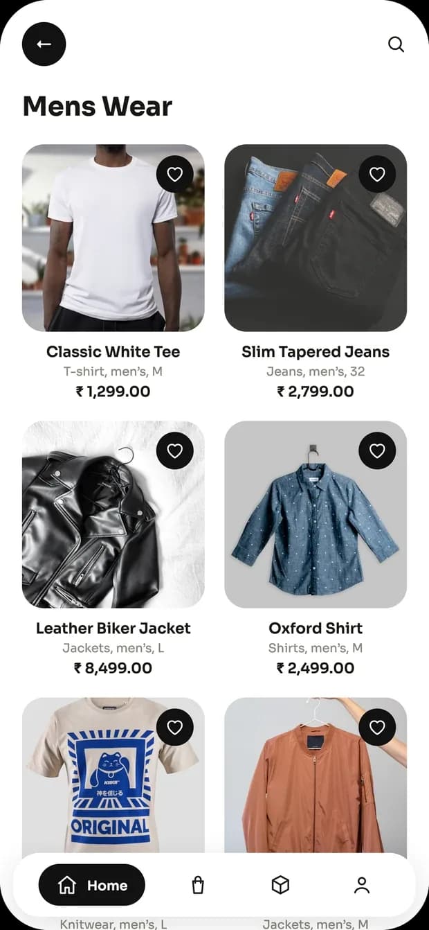 Shopper app — category